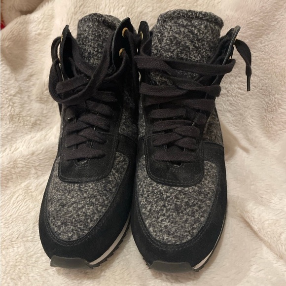 Isaac Mizrahi Live black suede lace up boots size 8.5 women's - Picture 2 of 4